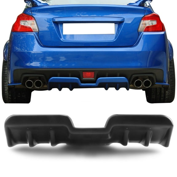 Ikon Motorsports Compatible with 15-21 Subaru WRX STI Rear Bumper Lip Diffuser Matte Black - PP