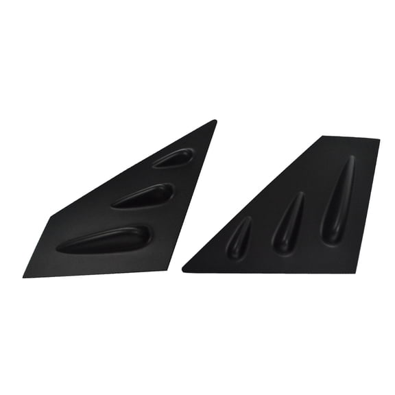 Ikon Motorsports Compatible with 15-21 Subaru WRX STI Window Louver Deflector Guard - Unpainted ABS