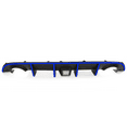 thumbnail image 1 of Ikon Motorsports Compatible with 15-23 Charger SRT Rear Diffuser with Clear LED Lamp & Blue Reflective Tape, 1 of 9