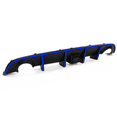 thumbnail image 1 of Ikon Motorsports Compatible with 15-23 Charger SRT Rear Diffuser with Smoke LED Lamp & Blue Reflective Tape, 1 of 9
