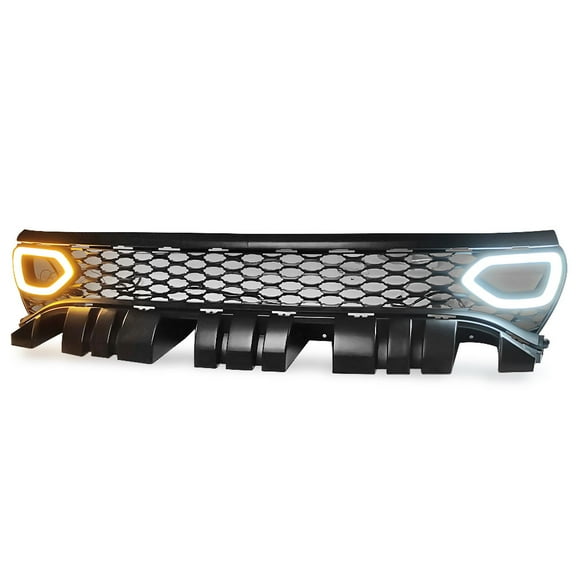 Ikon Motorsports Compatible with 15-23 Charger SRT Scat Pack Style Front Upper Grille W/ LED Lights - PP