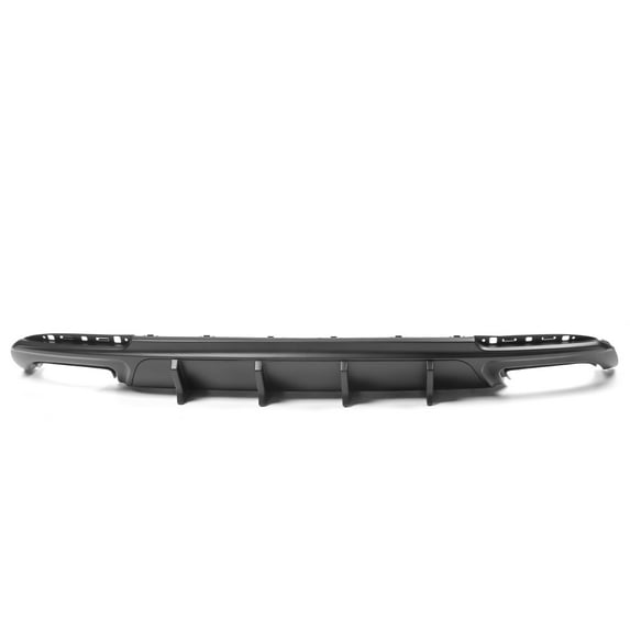 Ikon Motorsports Compatible with 15-23 Chrysler 300 Rear Diffuser Lip IKON V2 Style Matte Black Rear Bumper Lower Valance Shark Fins 2PCS Set - PP
