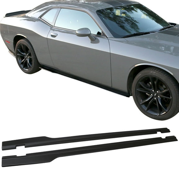 Ikon Motorsports Compatible with 15-23 Dodge Challenger SXT Style Side Skirts Black Primer PP