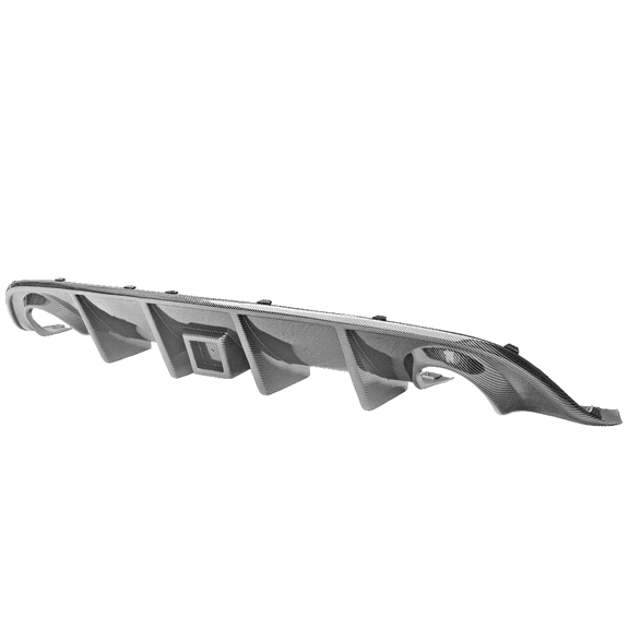 Ikon Motorsports Compatible with 15-23 Dodge Charger SRT Rear Bumper Diffuser Valance W/ LED Brake Light Lamp