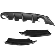Ikon Motorsports Compatible with 15-23 Dodge Charger SRT Rear Diffuser Bumper + V2 Style Side Aprons Lip -PP