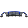 thumbnail image 1 of Ikon Motorsports Compatible with 15-23 Dodge Charger SRT V3 Style Rear Diffuser with Blue Reflective Tape, 1 of 8