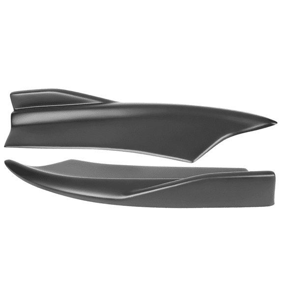 Ikon Motorsports Compatible with 15-23 Dodge Charger V2 Style Rear Bumper Lip Side Apron Matte Black - PP