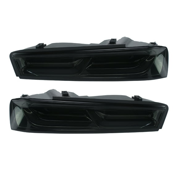 Ikon Motorsports Compatible with 16-18 Chevy Camaro Sequential Turn Signal LED Tail Lights 2PC - Full Smoke