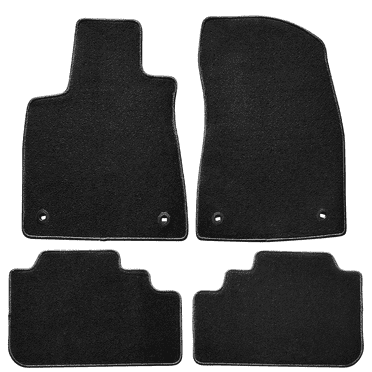 Ikon Motorsports Floor Mats Compatible with 2016-2022 Lexus RX350 RX450H OE Factory Style Black Nylon Carpet Car Liners 4pcs Set