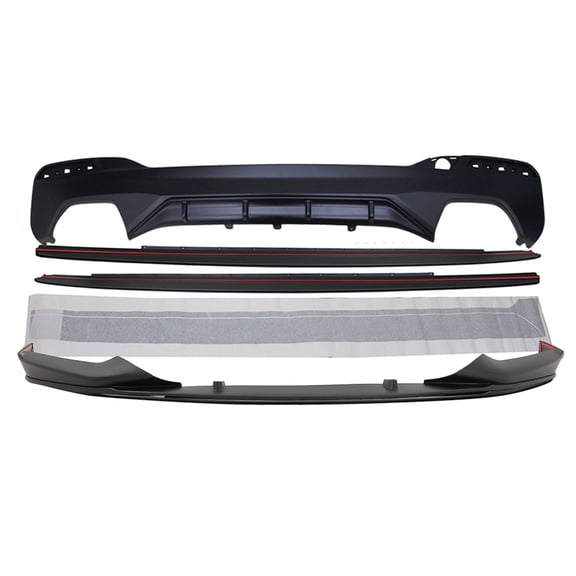 Ikon Motorsports Compatible with 17-20 BMW 5 Series G30 MP Style Front Lip & Side Sill & Type1 Diffuser