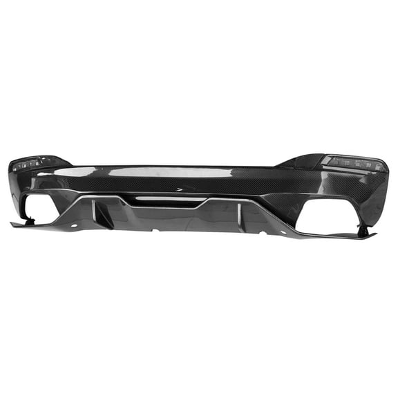 Ikon Motorsports Compatible with 17-20 BMW G30 5 Series MT MP Style Rear Diffuser - Carbon Fiber CF