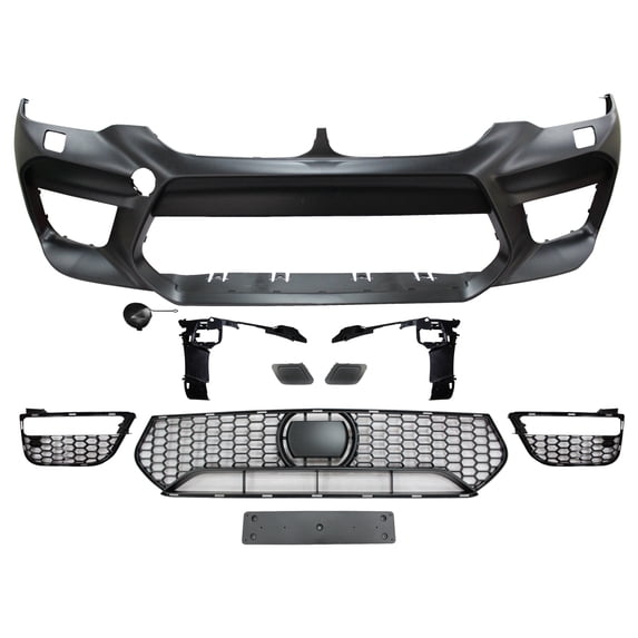 Ikon Motorsports Compatible with 17-20 BMW G30 5 Series Sedan M5 Style Front Bumper Cover with Fog Cover