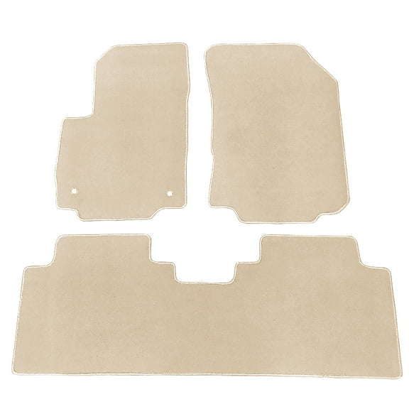 Ikon Motorsports Compatible with 18-23 Chevy Equinox OE Factory Style Beige Carpet Car Floor Mats Front Rear 3pcs Nylon 2018 2019 2020