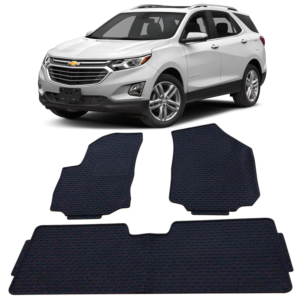 Ikon Motorsports Compatible with 1823 Chevy Equinox Rubber All Weather Floor Mat Carpet OE