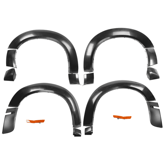 Ikon Motorsports Compatible with 18-23 Dodge Challenger Demon Model Only Fender Flares DM Style Unpainted PP