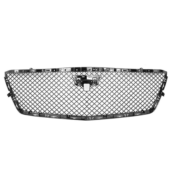 Ikon Motorsports Compatible with 19-20 Cadillac CT6 Front Bumper Grill Grille Hood V Style ABS Gloss Black