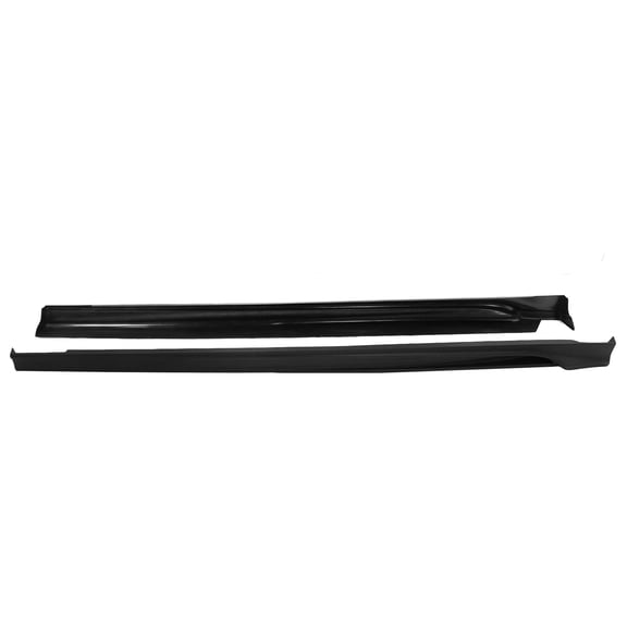 Ikon Motorsports Compatible with 19-20 Mazda 3 Sedan 4Dr Side Skirts Rocker Panel Matte Black  PP Polypropylene