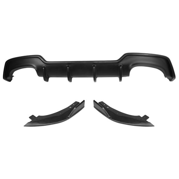 Ikon Motorsports Compatible with 19-22 Corolla Hatchback Matte Black ABS Rear Diffuser & Bumper Splitter
