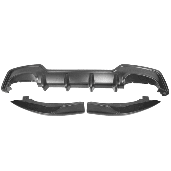 Ikon Motorsports Compatible with 19-22 Corolla Hatchback Unpainted ABS Rear Diffuser & Bumper Splitter