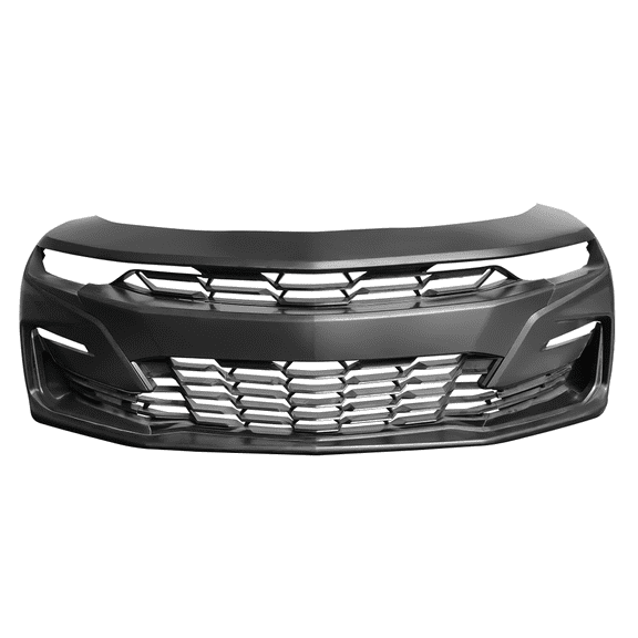 Ikon Motorsports Front Bumper Cover Compatible with 2019-2024 Chevy Camaro LT/LS/RS/SS SS Style Front Bumper Conversion Guard Unpainted PP