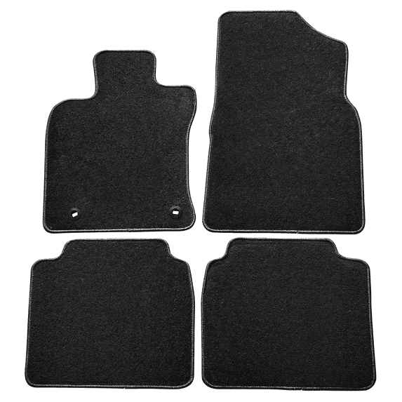 Ikon Motorsports Floor Mats Compatible with 2019-2025 Lexus ES300H ES350 OE Factory Style Black Nylon Carpet Liner 4pcs Set