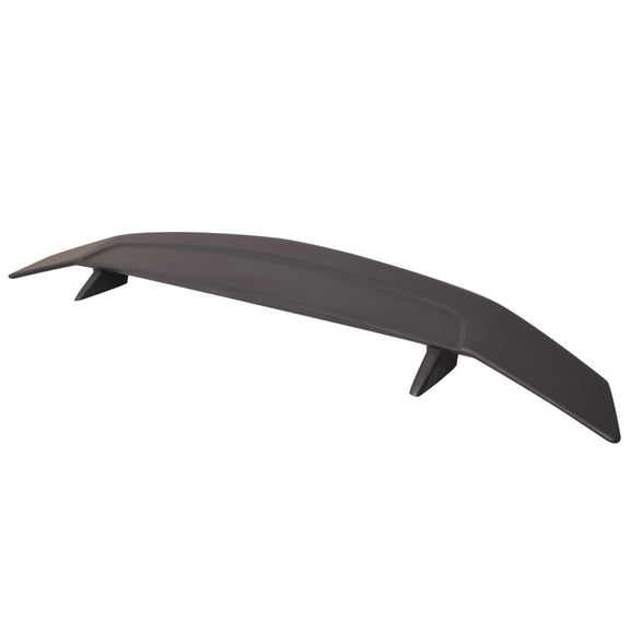 Ikon Motorsports Compatible with 2 Post Universal Matte Black Rear Trunk Spoiler Wing - ABS