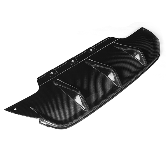 Ikon Motorsports Compatible with 2012-2017 BMW 6 Series F06 M6 V Style Rear Bumper Lip Diffuser Matte Carbon Fiber