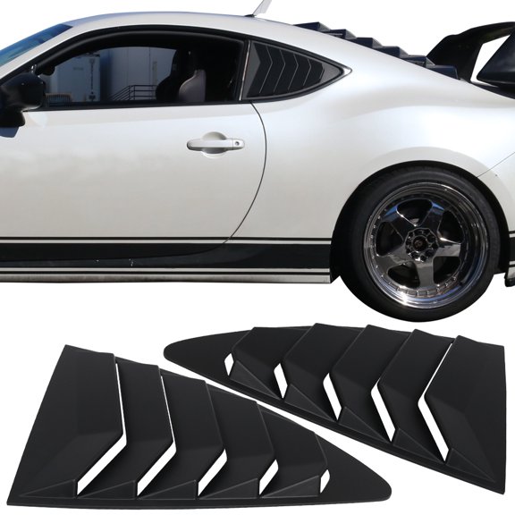 Ikon Motorsports Compatible with 2013-2016 Scion FR-S/2013-2020 Subaru BRZ/2017-2020 Toyota 86 IKON ABS Rear Window Louver Quarter
