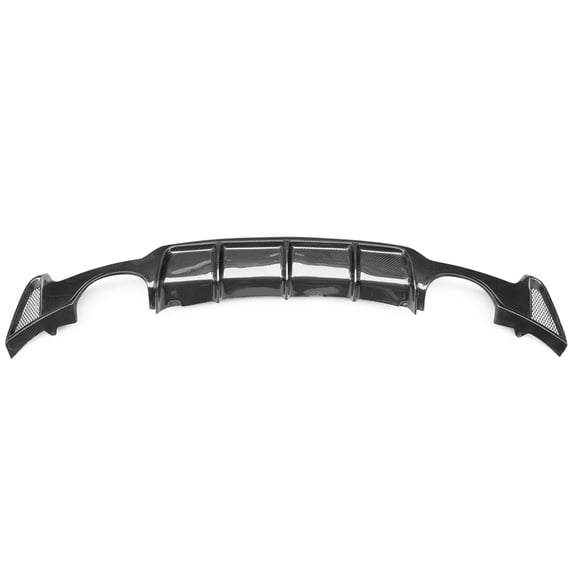 Ikon Motorsports Compatible with 2014-2020 BMW 435i 440i xDrive Quad Tip MP Style Rear Bumper Lip Diffuser Carbon Fiber