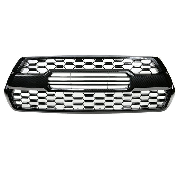Ikon Motorsports Compatible with 2016-2023 Toyota Tacoma Front Hood Bumper Grille Mesh Insert Carbon Print
