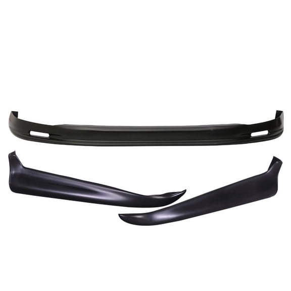 Ikon Motorsports Compatible with 96-98 EK Civic MU Front Bumper Lip + 2PC Rear Bumper Lip Valance Spats