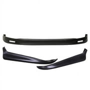 Ikon Motorsports Compatible with 96-98 EK Civic MU Front Bumper Lip + 2PC Rear Bumper Lip Valance Spats