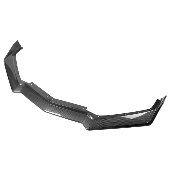 Ikon Motorsports Compatible with Chevy Corvette C8 IKON Style ABS Front Bumper Lip Carbon Fiber Print