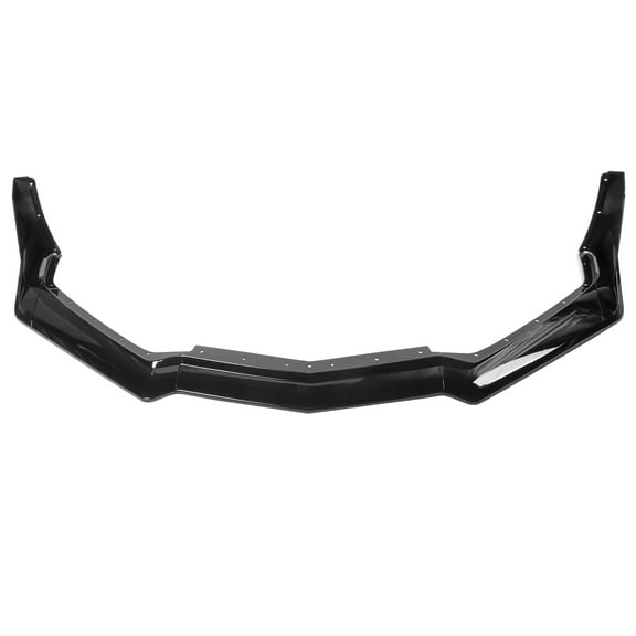 Ikon Motorsports Compatible with Chevy Corvette C8 ZR1 Style ABS Front Bumper Lip Gloss Black