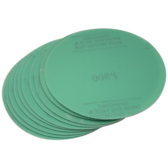Ikon Motorsports Compatible with Disc 800 Grit 5 PSA Green Auto Sanding Paper Sheets Repair Sand Velcro 10PC