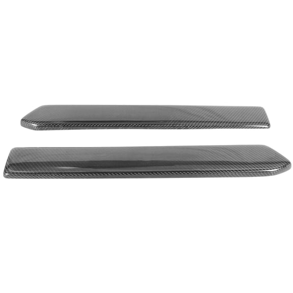 Ikon Motorsports Compatible with Fits 10-14 Mustang 2PCS Rear Bumper Side Canards Splitter Extension Carbon Fiber