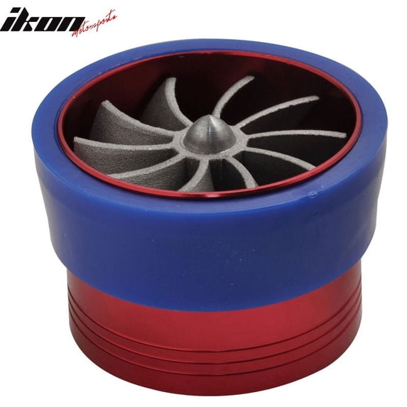 Ikon Motorsports Compatible with Honda Accord Civic Red Intake Turbo Gas Saver Fan