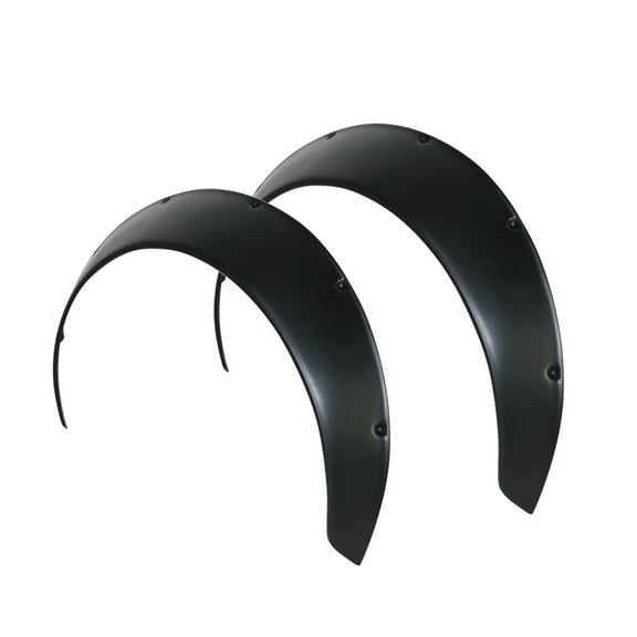 Ikon Motorsports Compatible with Ikon V3 Universal 90mm Wide Rear Polypropylene Plastic Fender Flares