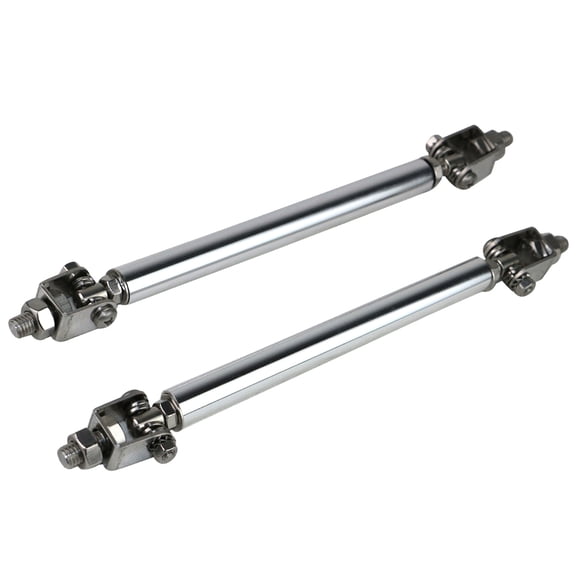Ikon Motorsports Compatible with Stainless Steel Adjustable Front Bumper Lip Spoiler Strut Rods 8-10.6 Inch