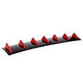 thumbnail image 1 of Ikon Motorsports Compatible with Universal 33" x 6" Ikon Style Rear Bumper Diffuser 7 Fin Gloss Black With Red Fins, 1 of 7