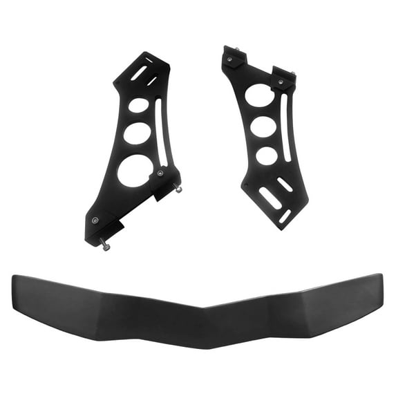 Ikon Motorsports Compatible with Universal Adjustable Lambo Style Trunk Spoiler Wing Black ABS