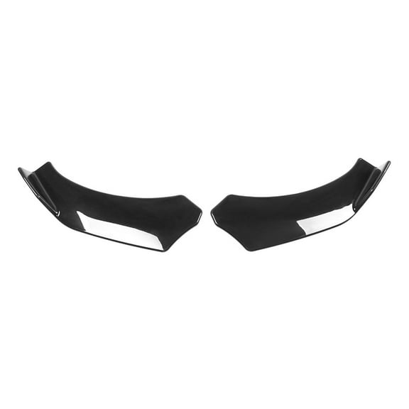 Ikon Motorsports Compatible with Universal Front Bumper Lip Lower Body Air Dam Chin Spoiler Gloss Black 2 Pieces