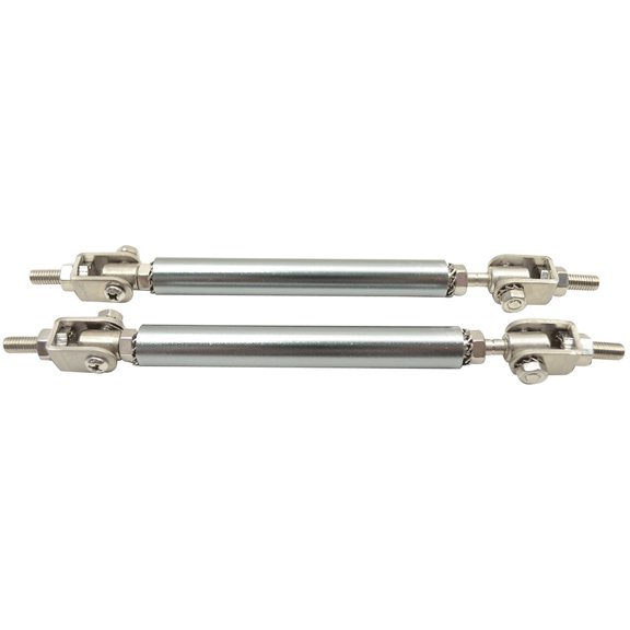 Ikon Motorsports Compatible with Universal Gunmetal Sanded Adjustable 5.5-8 Inch Bumper Lip Diffuser Rod