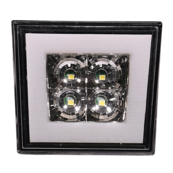 Ikon Motorsports Compatible with Universal Square Clear LED Rear Tail Third 3RD Brake Lights Stop Safety Lamp