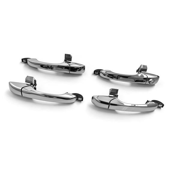 Ikon MotorsportsDoor Handle Covers Fits 2007-2012 Dodge Caliber, Chrome ABS Door Handle Protector Cap w/ 1 Key Hole, 4PCS