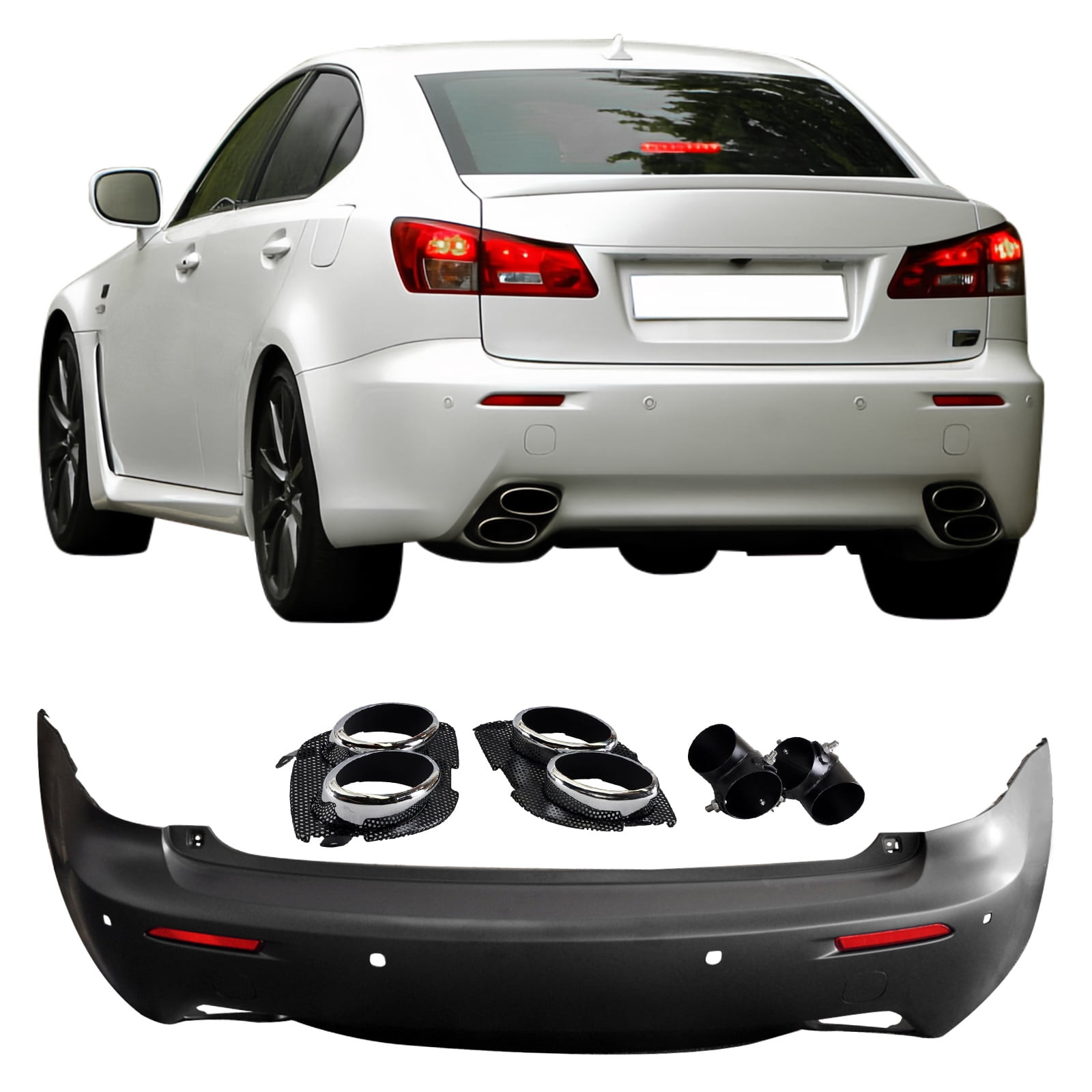 Ikon Motorsports IS F Style Rear Bumper Cover Conversion Replacement W ...