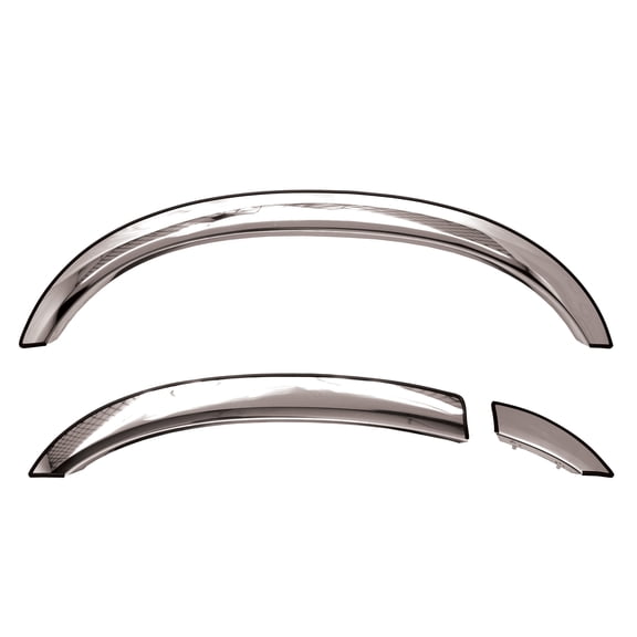 Ikon Motorsports Fender Flares Compatible With 1997-1999 Cadillac DeVille Mirror Finish Stainless Steel Car Wheel Cover Eyebrow Arches Trim Protectors Set