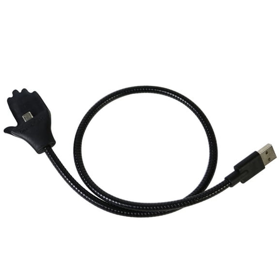 Ikon Motorsports Flexible Twister USB Data Charger Cable Holder Black Compatible with Android Phones