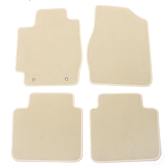 Ikon Motorsports Floor Mat Compatible With 2002-2006 Toyota Camry Factory Fitment Beige Nylon Front Rear Car Floor Mats Liner Carpets Replacement 4PCS