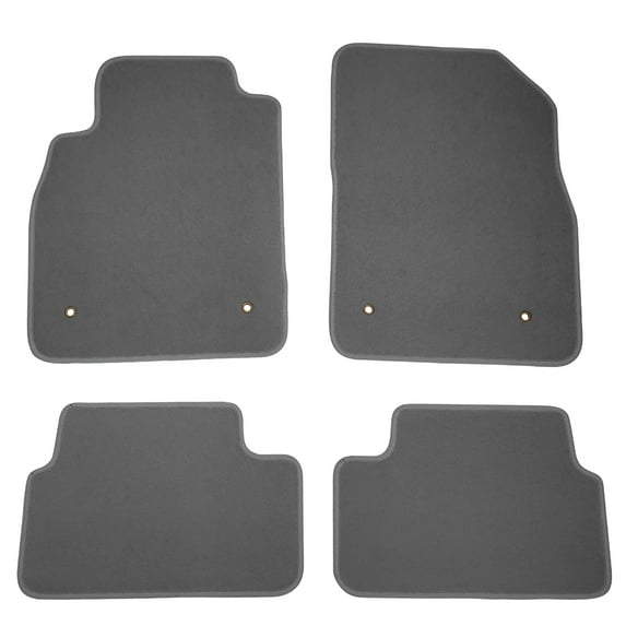 Ikon Motorsports Floor Mat Compatible With 2008-2016 Chevrolet Cruze Factory Fitment Grey Nylon Front & Rear Car Floor Mats Liner Carpets Replacement 4PCS